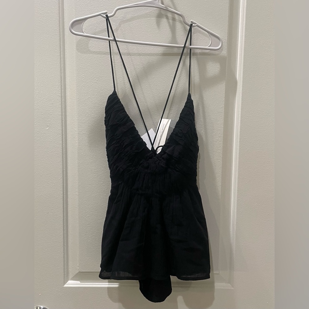 NEW…Treasure & Bond Gauze Peplum Top - Picture 3 of 4